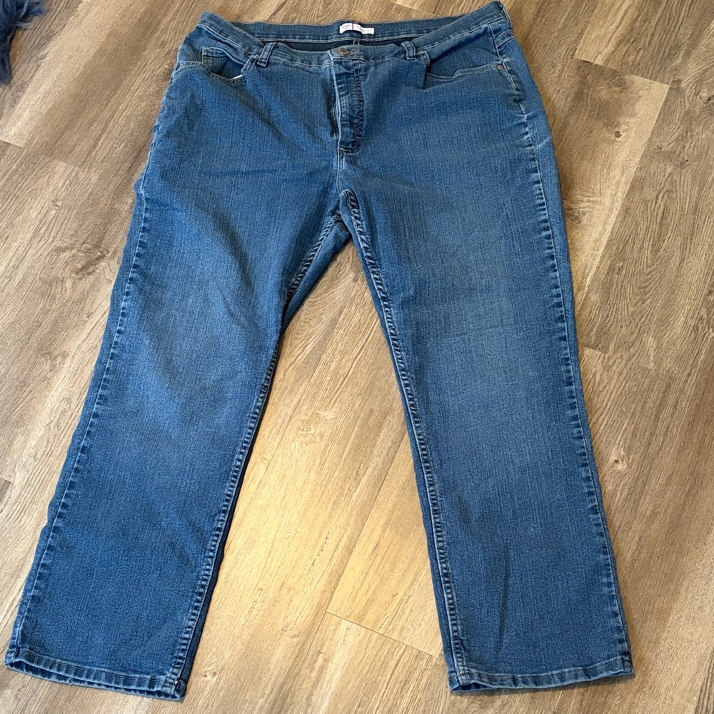 Lee Women’s Relaxed Denim Jeans in Deep Blue Size 20